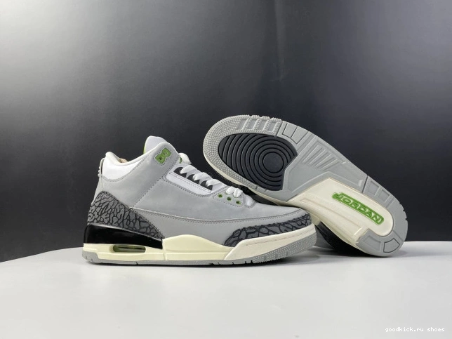 80% Off Sale Jordan Chlorophyll 136064-006 Retro Air 3 0629